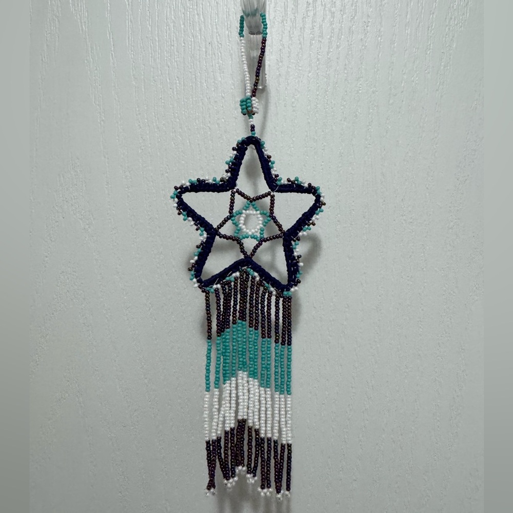Huichol Beaded Star Dreamcatcher